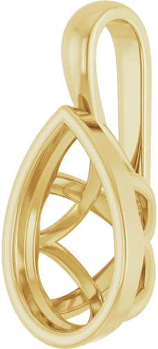 Pakabukas „Solitaire“ 14k yellow gold Pear 12mm x 8mm (2)
