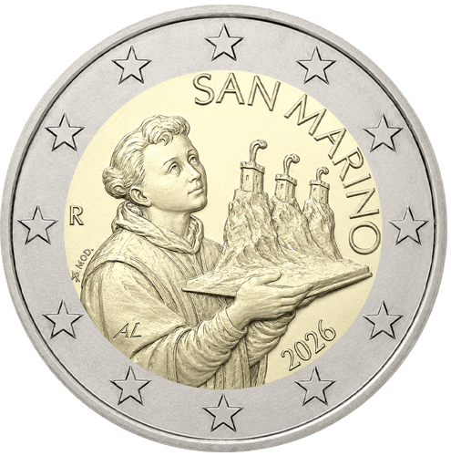2026 San Marinas Nacionalinė 2 eurų moneta (1)