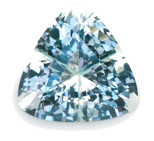 3.07 carat BLUE Trilliant Aquamarine (1)