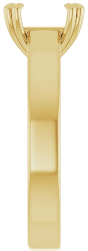 14K Yellow 7x7 mm Square Engagement Ring Mounting (4)