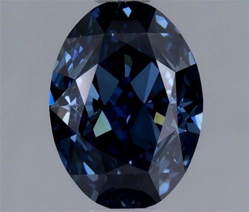 0.5 carat Fancy Deep Grayish Blue-VS2 Natūralus Oval Deimantas (1)