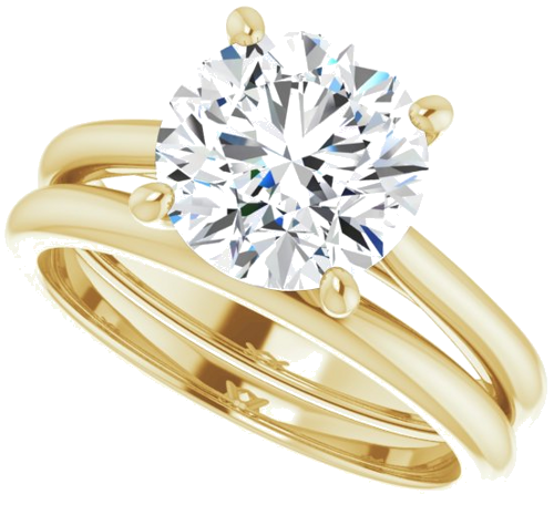 14K Yellow 8.8 mm Round Solitaire Engagement Ring Mounting (10)