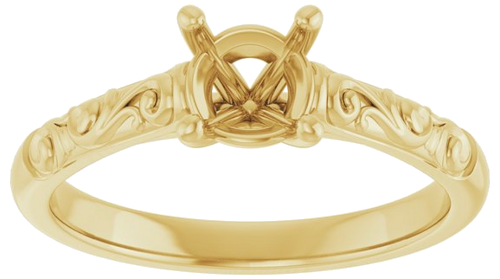 Sužadėtuvių Žiedas „Solitaire“ 14k yellow gold Round 5.8mm (3)