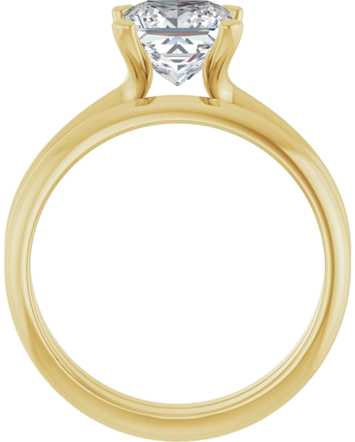 Sužadėtuvių Žiedas „Solitaire“ 14k yellow gold Square 6.5mm (7)