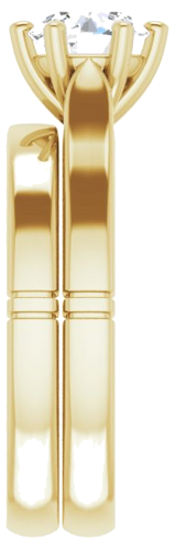 Sužadėtuvių Žiedas „Solitaire“ 585 Geltonojo Aukso Round 6.5mm (9)