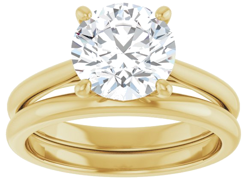 Sužadėtuvių Žiedas „Solitaire“ 18k yellow gold Round 8.2mm (8)