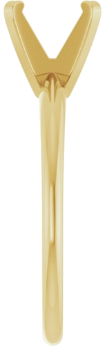 14K Yellow 5.5 x 5.5 mm Square Ultra-Lightweight Solitaire Engagement Ring Mounting (4)