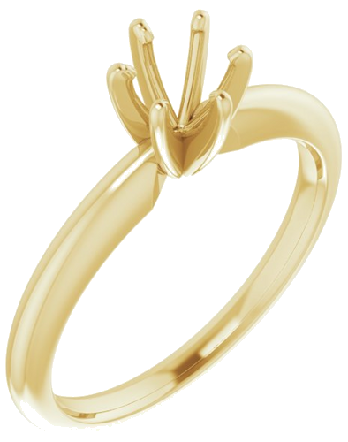 Sužadėtuvių Žiedas „Solitaire“ 14k yellow gold Round 5mm x 5.3mm (1)
