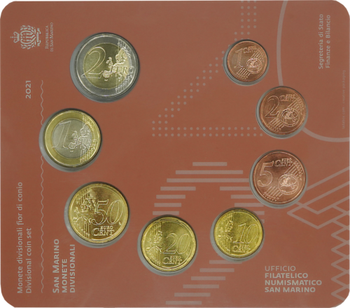 2021 San Marino Euro Coin BU Set (3)