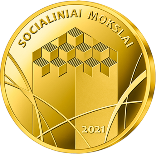 2021 Литва Социални науки Златна монета от 5 евро (1)