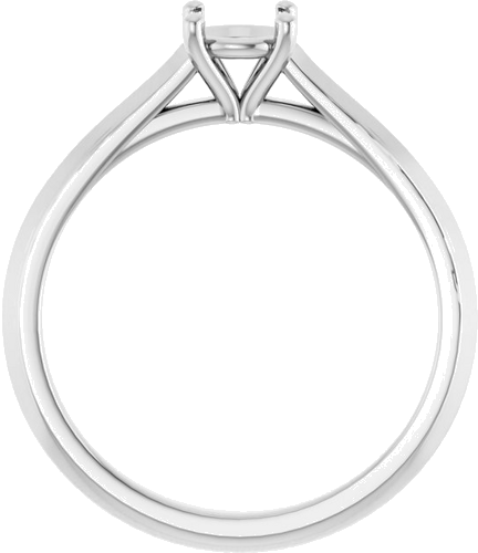 Sužadėtuvių Žiedas „Claw-Prong“ 14k white gold Round 5.2mm (2)