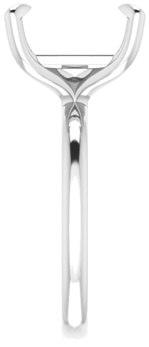 Platinum  11x9 mm Emerald Solitaire Engagement Ring Mounting (4)