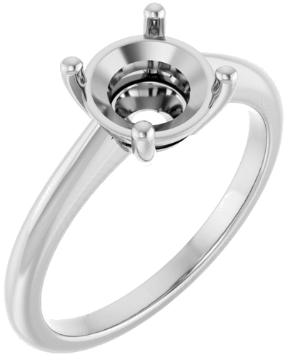 Sužadėtuvių Žiedas „Solitaire“ 14k white gold Round 7.4mm (1)