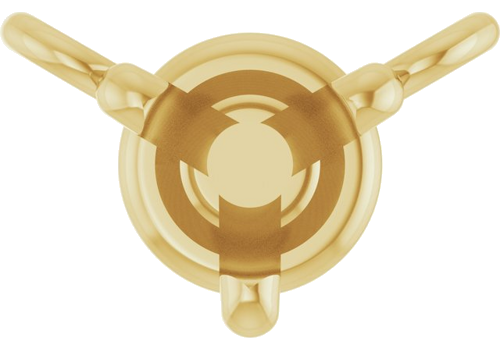 Pakabukas „Round 3-Prong“ 585 Geltonojo Aukso Round 3.5mm (1)