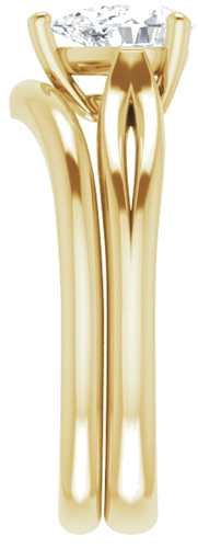 Sužadėtuvių Žiedas „Solitaire“ 585 Geltonojo Aukso Pear Shape 7mm x 5mm (9)