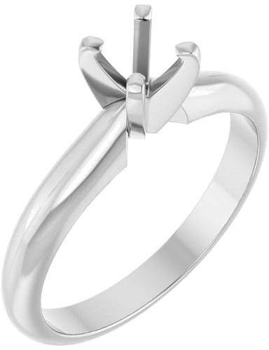 Sužadėtuvių Žiedas „Light Solitaire“ 585 Baltojo Aukso Square 3.5mm (1)