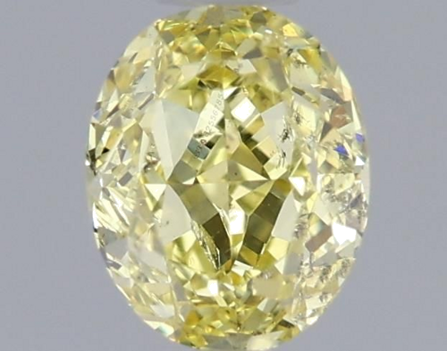 0.51 carat Fancy Intense  Yellow-SI2 Natūralus Oval Deimantas (1)