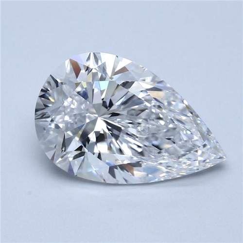 5.04 carat D-FL Natūralus Pear Deimantas (1)