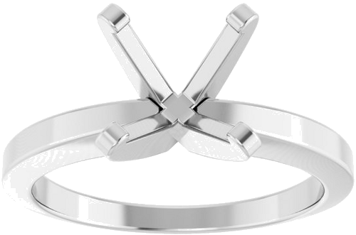 Sužadėtuvių Žiedas „Solitaire“ 585 Baltojo Aukso Round 8mm (3)