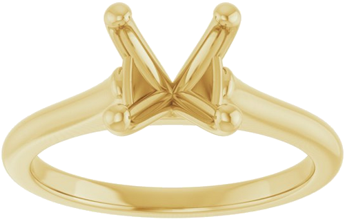 Sužadėtuvių Žiedas „Solitaire“ 585 Geltonojo Aukso Cushion 7mm (3)