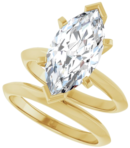 Sužadėtuvių Žiedas „Knife-Edge“ 14k yellow gold Marquise 16mm x 8mm (10)
