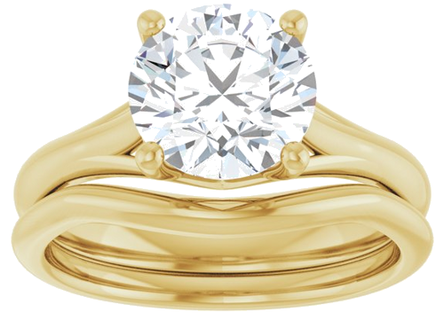 Sužadėtuvių Žiedas „Solitaire“ 14k yellow gold Round 8.2mm (8)