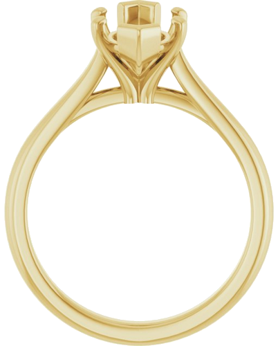 Sužadėtuvių Žiedas 14k yellow gold Marquise 13mm x 6.5mm (2)