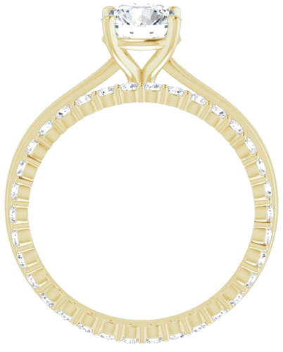 Sužadėtuvių Žiedas „Solitaire“ 14k yellow gold Round 6.5mm (7)