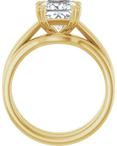 Sužadėtuvių Žiedas „Solitaire“ 585 Geltonojo Aukso Square 7mm (7)