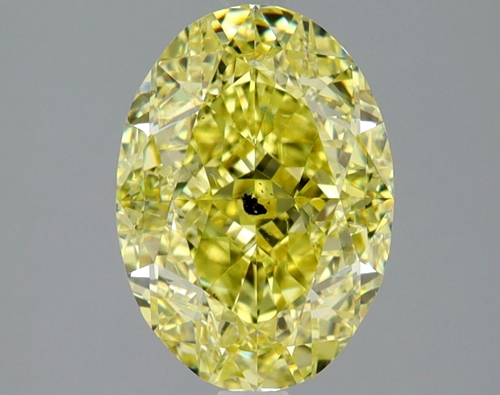 3.06 carat Fancy Intense  Yellow-SI2 Natūralus Oval Deimantas (1)