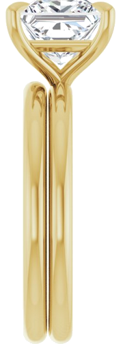 Sužadėtuvių Žiedas „Claw-Prong Solitaire“ 14k yellow gold Square 7mm (9)
