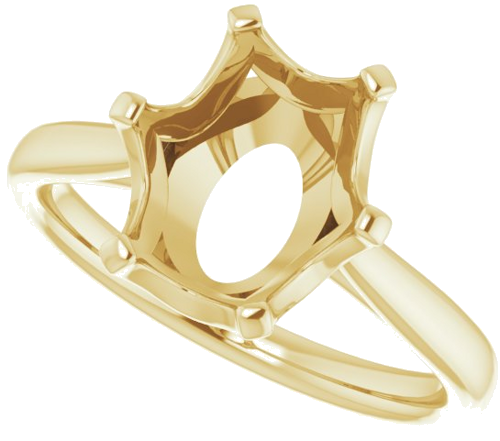 Sužadėtuvių Žiedas „Solitaire“ 14k yellow gold Oval 11mm x 9mm (5)