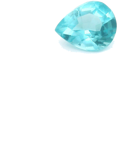 0.6 carat BLUE Pear Apatite (1)