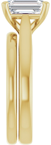 14K Yellow 8x6 mm Emerald Engagement Ring Mounting (9)