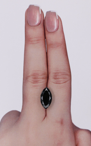3.66 carat Fancy Black-VVS2 Natūralus Marquise Deimantas (1)