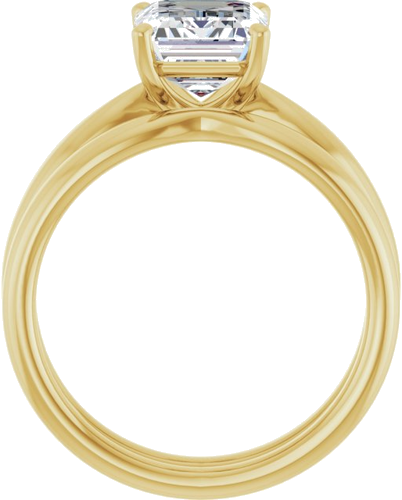 Sužadėtuvių Žiedas 14k yellow gold Emerald 9mm x 7mm (7)