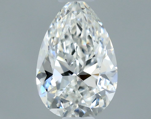 0.4 carat F-VVS2 Natūralus Pear Deimantas (1)
