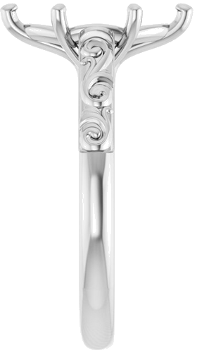 Sužadėtuvių Žiedas „Solitaire“ 14k white gold Marquise 12mm x 6mm (4)