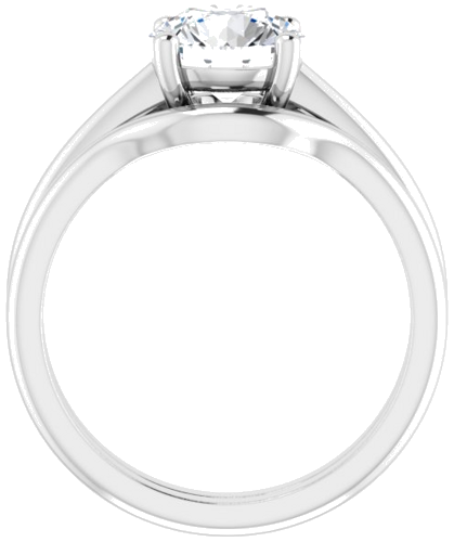 Sužadėtuvių Žiedas „Solitaire“ 14k white gold Round 7.4mm (7)