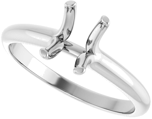 Sužadėtuvių Žiedas „Solitaire“ 14k white gold Emerald 7mm x 5mm (5)