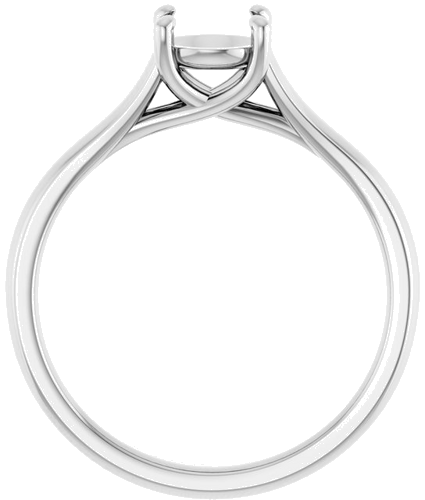 Sužadėtuvių Žiedas „Solitaire“ 585 Baltojo Aukso Round 5.8mm (2)