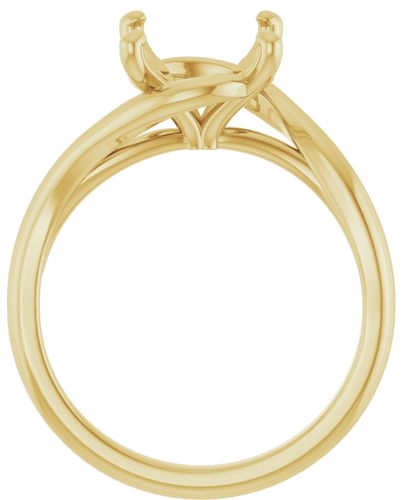 Sužadėtuvių Žiedas „Bypass“ 14k yellow gold Oval 11mm x 9mm (2)