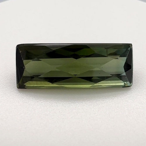 3.38 carat GREEN CHECKERBOARD cut Rectangular Tourmaline (1)