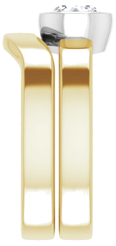 Sužadėtuvių Žiedas „Solitaire“ 585 Baltojo Ir Geltonojo Aukso Round 6mm (9)