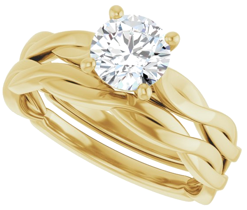 Sužadėtuvių Žiedas „Infinity-Inspired“ 14k yellow gold Round 6mm (10)