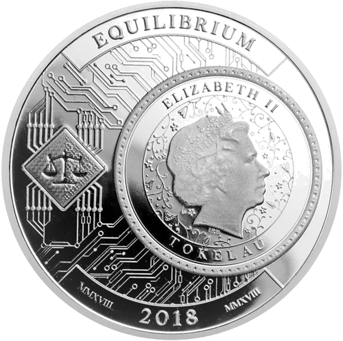 1 oz Equilibrium 2018 Токелау серебряная монета (2)