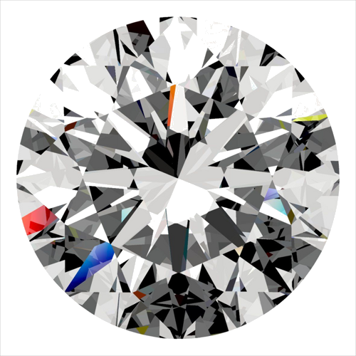 0.5 carat D-VS2 Excellent cut Natūralus Round Deimantas (1)