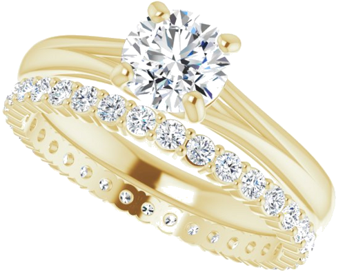 Sužadėtuvių Žiedas „Solitaire“ 14k yellow gold Round 5.8mm (10)