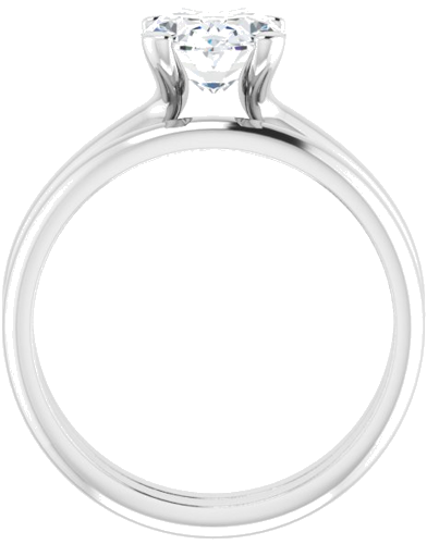 Sužadėtuvių Žiedas „Solitaire“ 585 Baltojo Aukso Oval 9mm x 7mm (7)