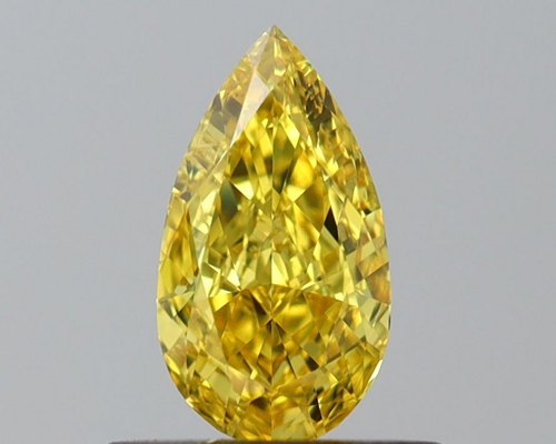 0.5 carat Fancy Vivid Yellow-SI1 Natūralus Pear Deimantas (1)
